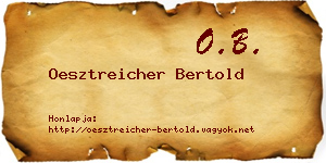 Oesztreicher Bertold névjegykártya